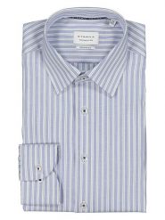 Eterna Koszula - Modern fit - w kolorze niebiesko-białym rozmiar: 44. Niebieskie koszule Eterna, bez wzorów, z bawełny, bez kołnierzyka, bez ramiączek. Za 122.38 zł.