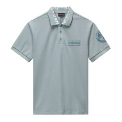 Koszulka polo męska Napapijri E-Amundsen 1. Czerwone koszulki polo Napapijri, m, bez wzorów, bez kołnierzyka, bez ramiączek. Za 439.99 zł.