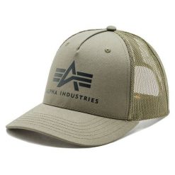 Czapka z daszkiem Alpha Industries. Brązowe czapki z daszkiem Alpha Industries, bez wzorów. Za 119.99 zł.