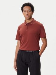 Calvin Klein Polo Supima LV04LB276G Brązowy Regular Fit. Brązowe koszulki polo sportowe CALVIN KLEIN, l, bez wzorów, z bawełny, bez kołnierzyka, bez ramiączek. Za 299.99 zł.