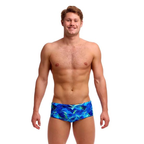 Strój do pływania Funky Trunks Storm Chaser - sidewinder. Niebieskie odzież kąpielowa Funky Trunks, m, bez wzorów, sportowe. Za 159.00 zł.