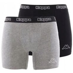 Bokserki Kappa 2-pak Czarno-szary Czarny/szary. Czarne bokserki 909, m, bez wzorów, z bawełny. Za 142.99 zł.