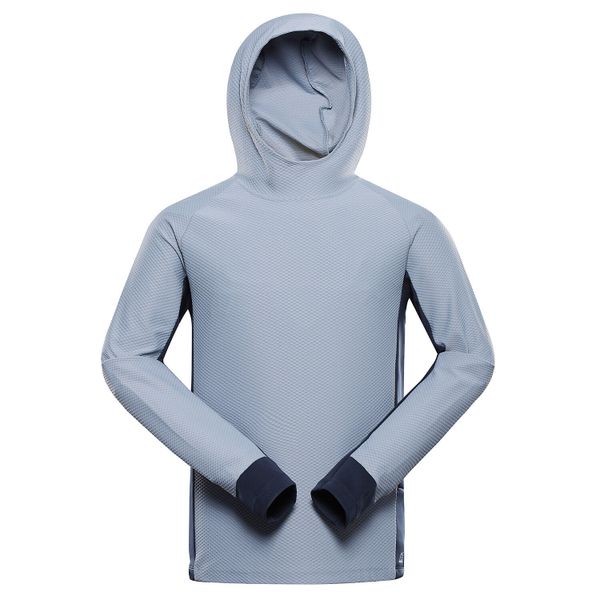 Bluza męska sportowa szybkoschnąca z kapturem Alpine Pro Fez. Zielone bluzy z kapturem Alpine Pro, m, bez wzorów, z elastanu, z kapturem. Za 299.00 zł.