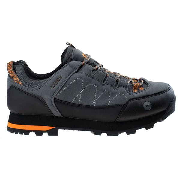 Buty trekkingowe męskie Hi-Tec Gelen II Low WP - szare, Rozmiar buta 42. Szare buty trekkingowe Hi-tec, bez wzorów, z gumy, bez zapięcia. Za 199.99 zł.