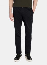 PAKO LORENTE - Granatowe spodnie męskie. Spodnie materiałowe Pako Lorente, na co dzień, na wiosnę, l, bez wzorów, z bawełny, casualowe. Za 119.99 zł.