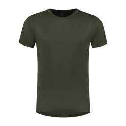 Funkcjonalna koszulka sportowa męska Rogelli Promotion. Zielone t-shirty sportowe Rogelli, bez wzorów, bez ramiączek, na fitness i siłownię. Za 48.00 zł.