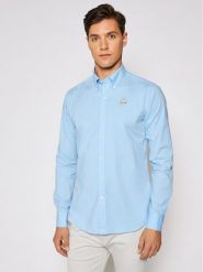 La Martina Koszula Poplin CCMC02 PP003 Błękitny Slim Fit. Niebieskie koszule La Martina, m, bez wzorów, z bawełny, bez kołnierzyka, bez ramiączek. Za 389.99 zł.