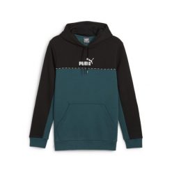 Męska bluza z kapturem Essentials Block Tape PUMA Cold Green. Zielone bluzy z kapturem Puma, m, bez wzorów, z kapturem. Za 212.55 zł.