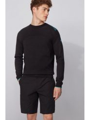 Boss Sweter Rowin 50427754 Czarny Regular Fit. Czarne swetry rozpinane Boss, m, bez wzorów, z bawełny, bez kołnierzyka, bez ramiączek. Za 419.00 zł.
