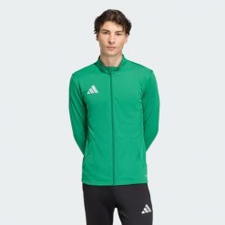 Bluza dresowa Entrada26. Białe bluzy bez kaptura Adidas, l, z aplikacjami, z dresówki, bez kaptura. Za 121.99 zł.