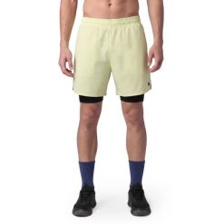 Męskie krótkie spodenki 2 w 1 do gry w padla Padel Siroko Score Lime. Zielone odzież kompresyjna SIROKO, m, bez wzorów, z materiału. Za 260.00 zł.
