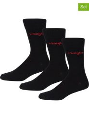 Wrangler Skarpety (3 pary) "Coull" w kolorze czarnym rozmiar: 43-46. Czarne skarpety Wrangler, bez wzorów. Za 23.89 zł.