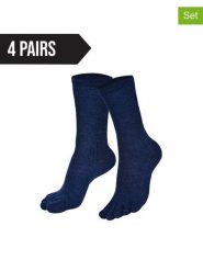 Norfolk Skarpety (4 pary) w kolorze granatowym rozmiar: M. Niebieskie skarpety Norfolk, bez wzorów, z materiału. Za 208.99 zł.
