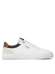 Pepe Jeans Sneakersy Kenton Court PMS30839 Biały. Białe buty sportowe casual Pepe Jeans, bez wzorów, z jeansu, bez zapięcia. Za 259.99 zł.