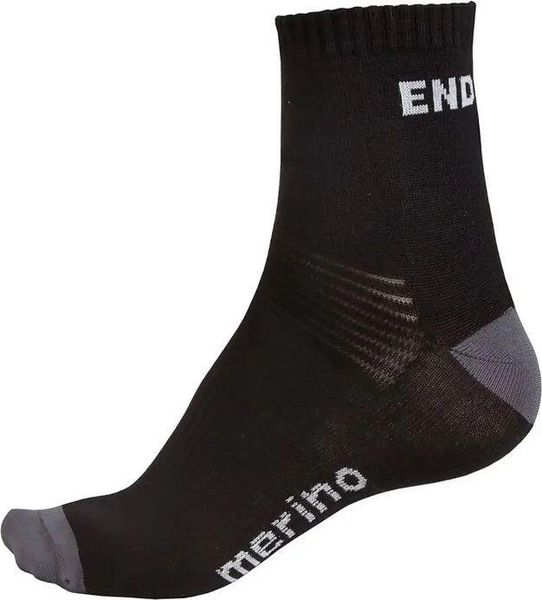 Skarpety Endura Baabaa merino twin pack czarne S-M. Czarne skarpety ENDURA, bez wzorów, z materiału. Za 125.75 zł.