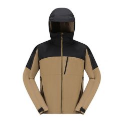 Kurtka softshell męska MT900 Windwarm. Brązowe kurtki FORCLAZ, l, bez wzorów, z polaru, bez kaptura. Za 349.99 zł.