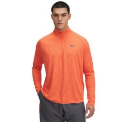 Koszulka męska Under Armour Tech Textured 1/2 Zip. Brązowe bluzy Under Armour, m, bez wzorów, bez kaptura. Za 129.99 zł.
