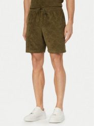 Emporio Armani Szorty sportowe EM000695 AF20449 F7014 Zielony Regular Fit. Zielone krótkie spodenki sportowe Emporio Armani, m, bez wzorów, z bawełny. Za 539.99 zł.