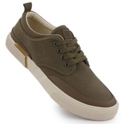 Buty Big Star trampki RR174064 zielone. Zielone trampki m, bez wzorów, bez zapięcia. W wyprzedaży za 217.19 zł.