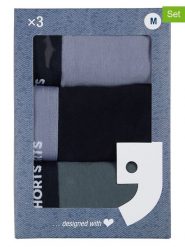 Happy Shorts Bokserki (3 pary) w kolorze czarno-oliwkowo-szarym rozmiar: XL. Brązowe bokserki Happy Shorts, xl, bez wzorów. Za 48.95 zł.