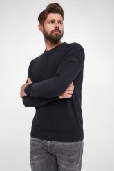 Sweter męski Holino JOOP! JEANS. Swetry nierozpinane JOOP! Jeans, m, bez wzorów, z jeansu, bez kołnierzyka, bez ramiączek. W wyprzedaży za 464.25 zł.