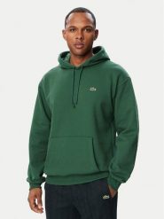 Lacoste Bluza SH8863 Zielony Regular Fit. Zielone bluzy LACOSTE, m, bez wzorów, z bawełny, bez kaptura. Za 639.99 zł.