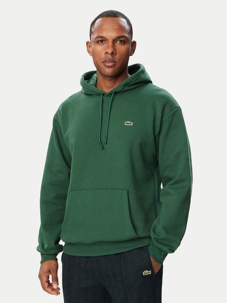 Lacoste Bluza SH8863 Zielony Regular Fit. Zielone bluzy LACOSTE, m, bez wzorów, z bawełny, bez kaptura. Za 639.99 zł.