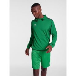 Poliestrowa bluza z kapturem Hummel Authentic. Zielone bluzy z kapturem Hummel, bez wzorów, z kapturem. Za 212.50 zł.