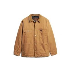 Kurtka z czterema kieszeniami Superdry. Brązowe kurtki Superdry, na zimę, l, z aplikacjami, z bawełny, bez kaptura. Za 467.20 zł.