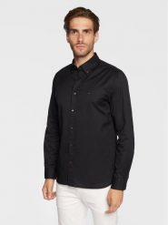 Tommy Hilfiger Koszula Core Flex MW0MW25035 Czarny Regular Fit. Czarne koszule Tommy Hilfiger, m, bez wzorów, z bawełny, bez kołnierzyka, bez ramiączek. Za 239.99 zł.