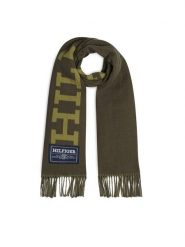 Tommy Hilfiger Szalik AM0AM12838 Zielony. Zielone szaliki Tommy Hilfiger, bez wzorów, z materiału. Za 459.99 zł.