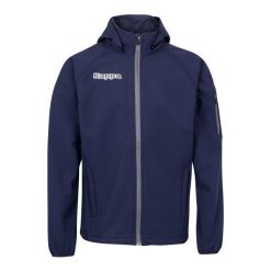 Kurtka softshellowa Kappa Valas. Niebieskie kurtki Kappa, xl, bez wzorów, z materiału, bez kaptura. Za 322.50 zł.