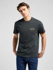 MESKA KOSZULKA LEE RELAXED GRAPHIC TEE WASHED BLACK 112370512. Czarne t-shirty Lee, xxl, bez wzorów, bez kołnierzyka, bez ramiączek. Za 79.99 zł.