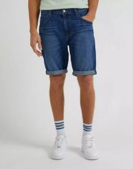 LEE 5 POCKET SHORT MĘSKIE SZORTY VCR DARK WORN L73MHVB72 112331761. Szorty Lee, l, bez wzorów. Za 159.99 zł.