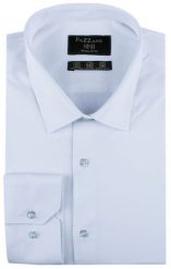 Jednokolorowa, Bawełniana Koszula o Prostym Kroju - Jasnoniebieska. Niebieskie koszule Pazzani, bez wzorów, z bawełny, bez kołnierzyka, bez ramiączek. Za 169.00 zł.