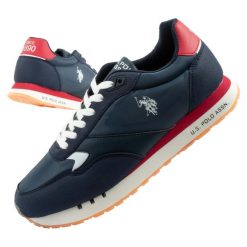 US Polo Assn. Deni Man Męskie trampki. Niebieskie trampki U.S. Polo Assn., m, bez wzorów, bez zapięcia. Za 211.18 zł.