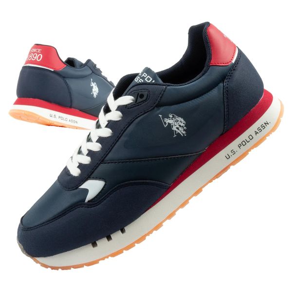 US Polo Assn. Deni Man Męskie trampki. Niebieskie trampki U.S. Polo Assn., m, bez wzorów, bez zapięcia. Za 211.18 zł.