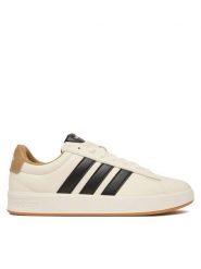 Adidas Sneakersy Grand Court 3.0 Shoes KH9521 Kremowy. Białe buty sportowe casual Adidas, bez wzorów, ze skóry, bez zapięcia. Za 349.99 zł.