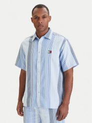 Tommy Jeans Koszula DM0DM22789 Błękitny Relaxed Fit. Niebieskie koszule Tommy Jeans, m, bez wzorów, z bawełny, bez kołnierzyka, bez ramiączek. Za 329.99 zł.