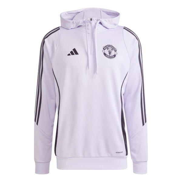 Bluza z kapturem Manchester United Tiro 25. Fioletowe bluzy z kapturem Adidas, l, bez wzorów, z kapturem. Za 345.37 zł.