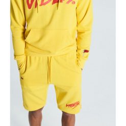 Dresowe szorty Good vibes - Żółty. Krótkie spodenki sportowe marki Cropp. Za 69.99 zł.