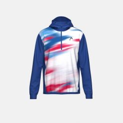 Bluza sportowa męska Head Topspin. Niebieskie bluzy z kapturem Head, l, bez wzorów, z kapturem. Za 342.00 zł.