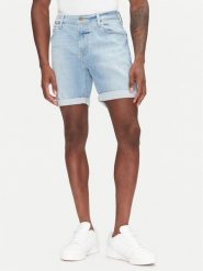 Lee Szorty jeansowe Rider 112363926 Niebieski Slim Fit. Niebieskie szorty Lee, m, bez wzorów, z bawełny. Za 179.99 zł.