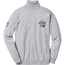 Sweter z golfem Regular Fit bonprix jasnoszary melanż. Golfy marki bonprix. Za 37.99 zł.