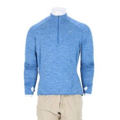 Second life - Męska jasnoniebieska bluza Dri-Fit - Jak nowy. Niebieskie bluzy bez kaptura Nike, m, bez wzorów, bez kaptura. Za 106.46 zł.