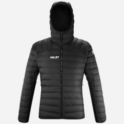 Kurtka ocieplana męska Millet Fitz Roy Warm Hoodie. Czarne kurtki Millet, l, bez wzorów, z materiału, bez kaptura. Za 798.35 zł.