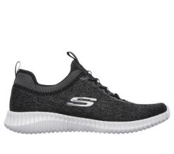 Buty treningowe sneakersy Skechers ELITE FLEX HARTNELL szare (52642BKGY). Szare buty turystyczne Skechers, bez wzorów, bez zapięcia, trekkingowe. Za 299.00 zł.