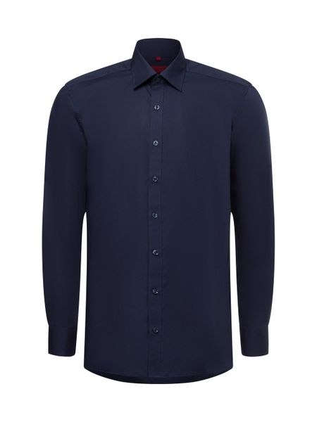 Finshley & Harding Koszula łatwa w prasowaniu Mężczyźni Slim Fit Bawełna niebieski, 40. Niebieskie koszule Finshley & Harding, m, bez wzorów, z bawełny, bez kołnierzyka, bez ramiączek. Za 179.95 zł.