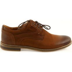 Brązowe Riko półbuty buty męskie wiązane 831. Brązowe eleganckie półbuty Riko, bez wzorów, ze skóry, bez obcasa, bez zapięcia. W wyprzedaży za 229.00 zł.