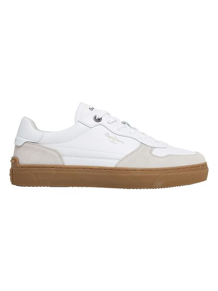 Pepe Jeans FOOTWEAR Skórzane sneakersy "Camden One" w kolorze białym rozmiar: 41. Białe buty sportowe casual Pepe Jeans FOOTWEAR, bez wzorów, z jeansu, bez zapięcia. Za 208.36 zł.